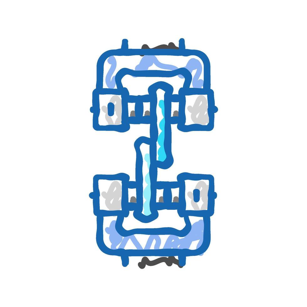 shear testing materials engineering icon doodle illustration vector