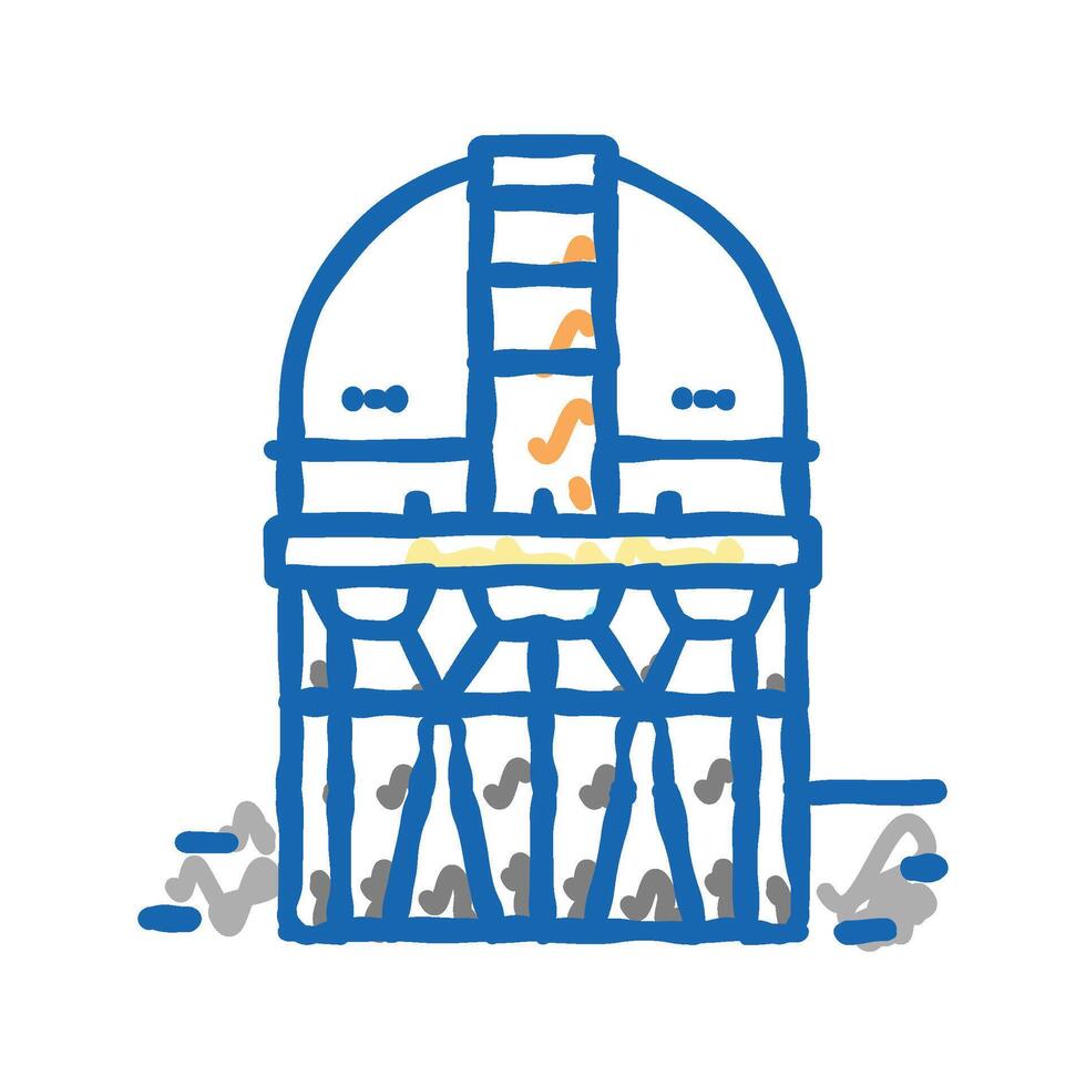 building planetarium icon doodle illustration vector