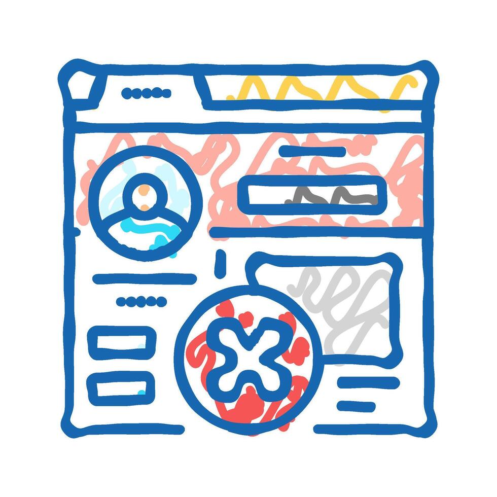 profile deactivated icon doodle illustration vector