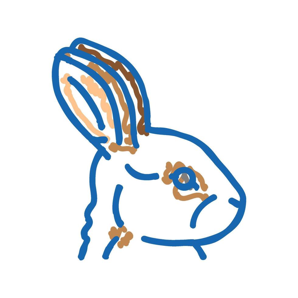 rabbit animal zoo icon doodle illustration vector