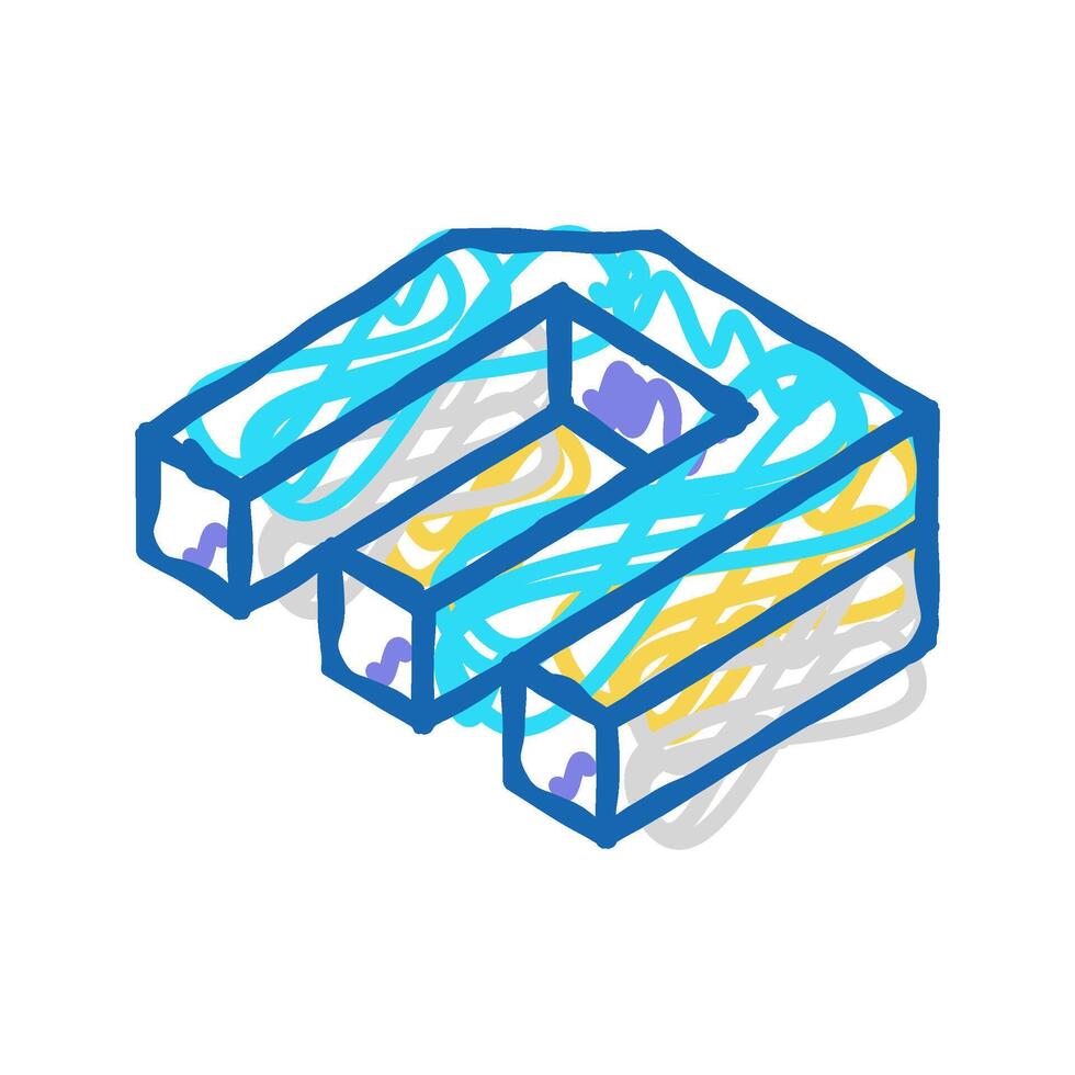 figure impossible geometric shape icon doodle illustration vector
