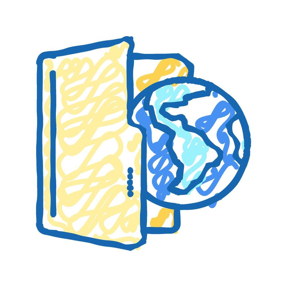 web folder icon doodle illustration vector
