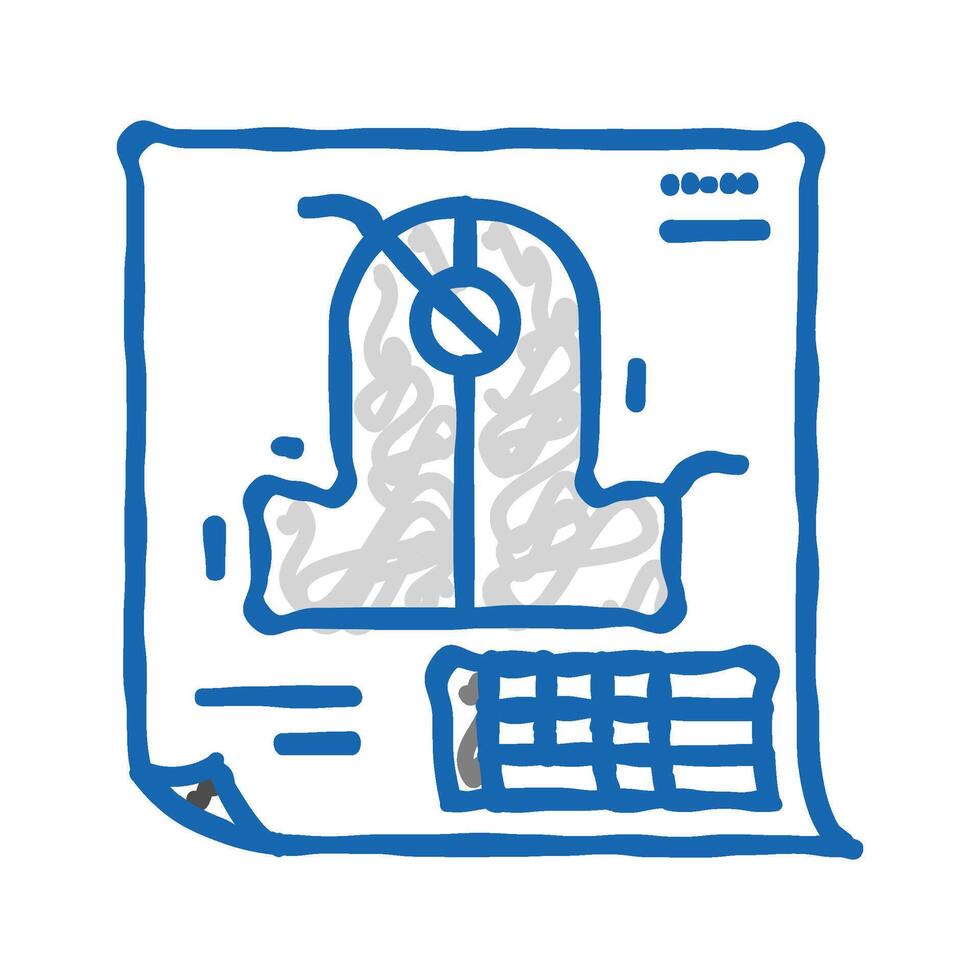 technical drawings architectural drafter icon doodle illustration vector