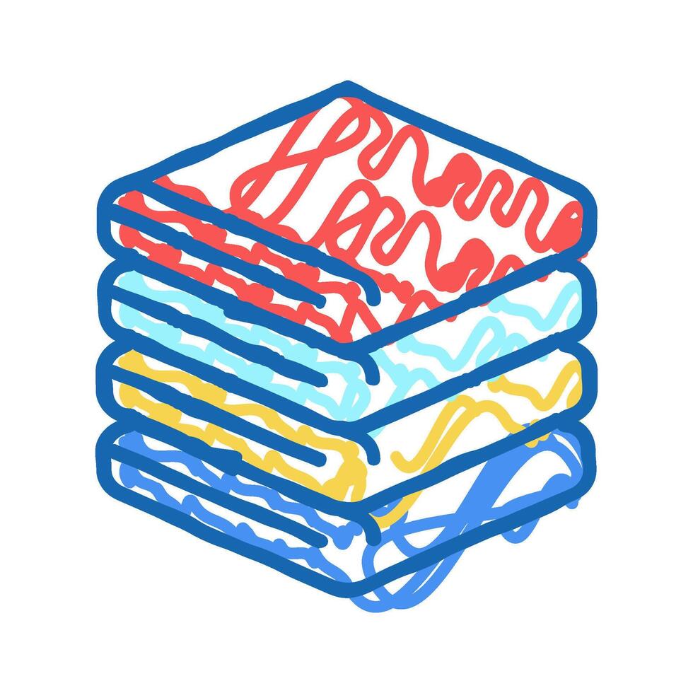 napkin and towel icon doodle illustration vector