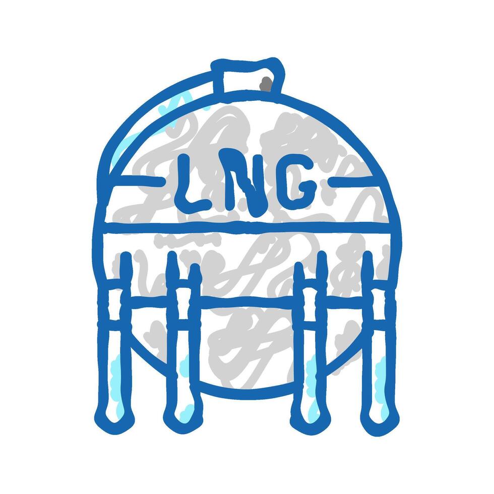 liquefied natural gas lng icon doodle illustration vector