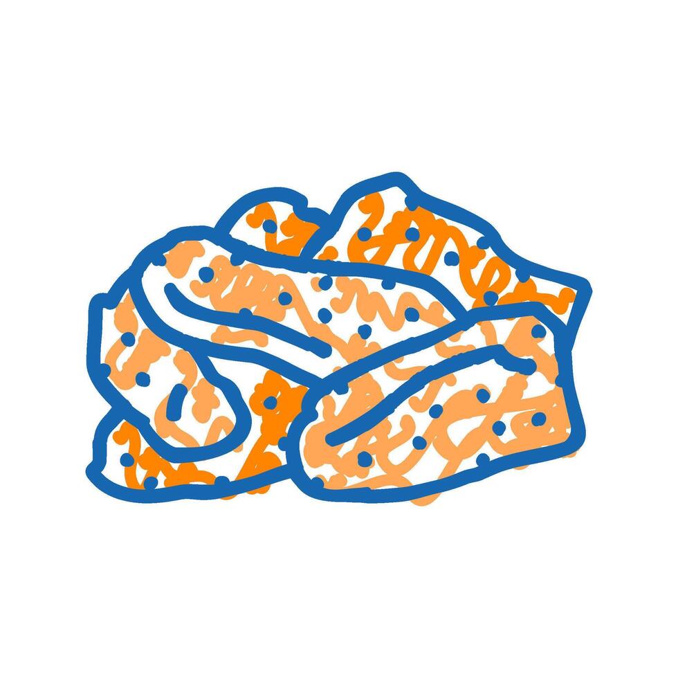 ginger dried fruit icon doodle illustration vector