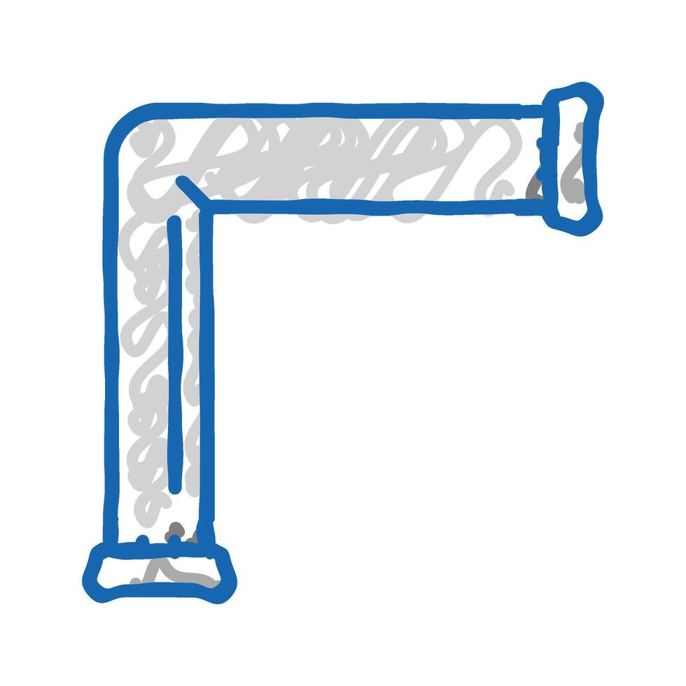 metal pipeline icon doodle illustration vector