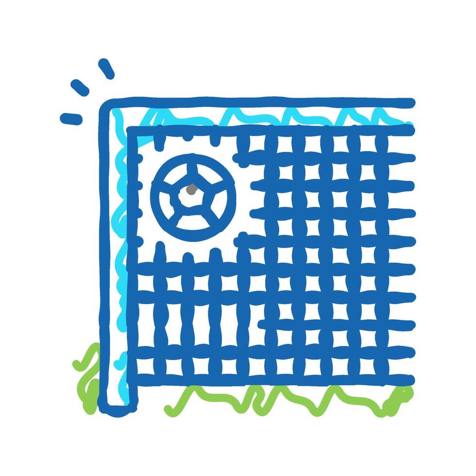 goal soccer icon doodle illustration vector