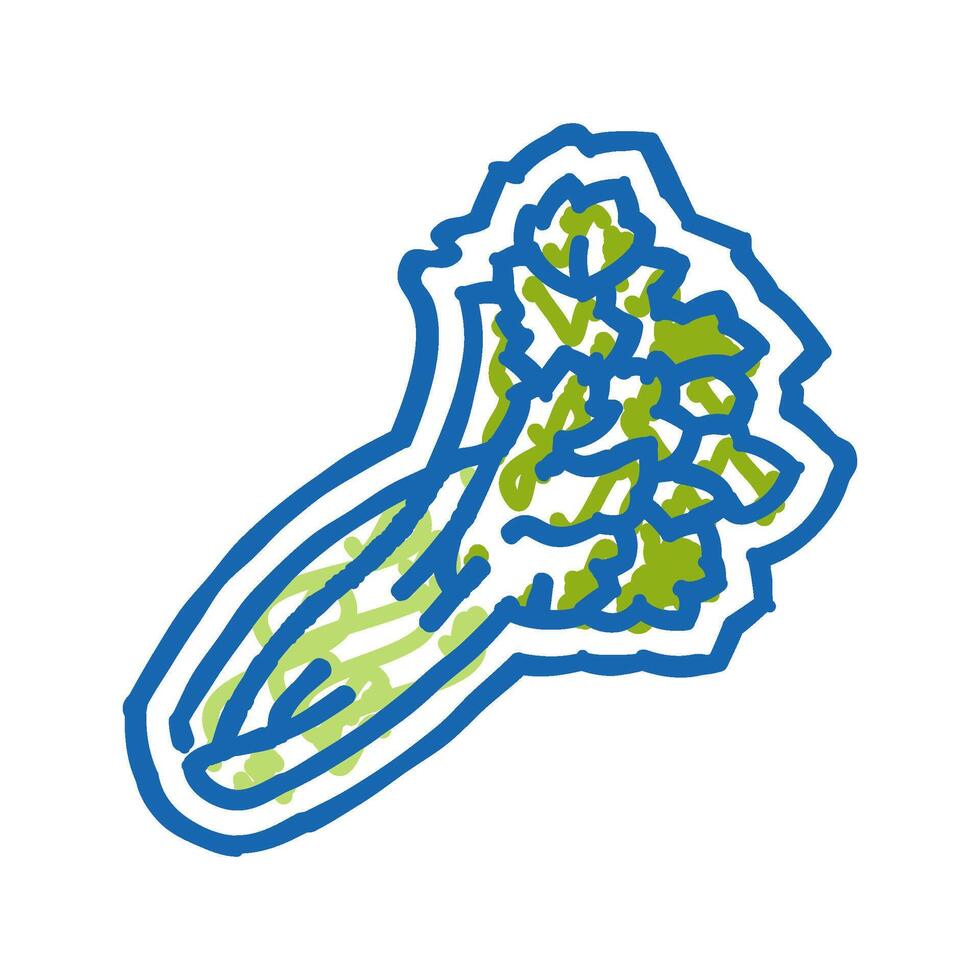 celery allergen free product food icon doodle illustration vector