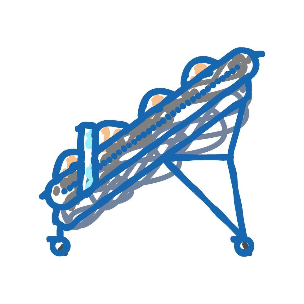 conveyor wood pellets icon doodle illustration vector