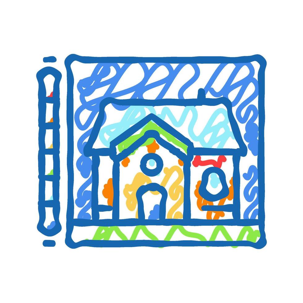 thermal imaging audit energy icon doodle illustration vector