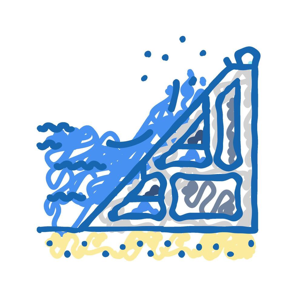 coastal power tidal power icon doodle illustration vector