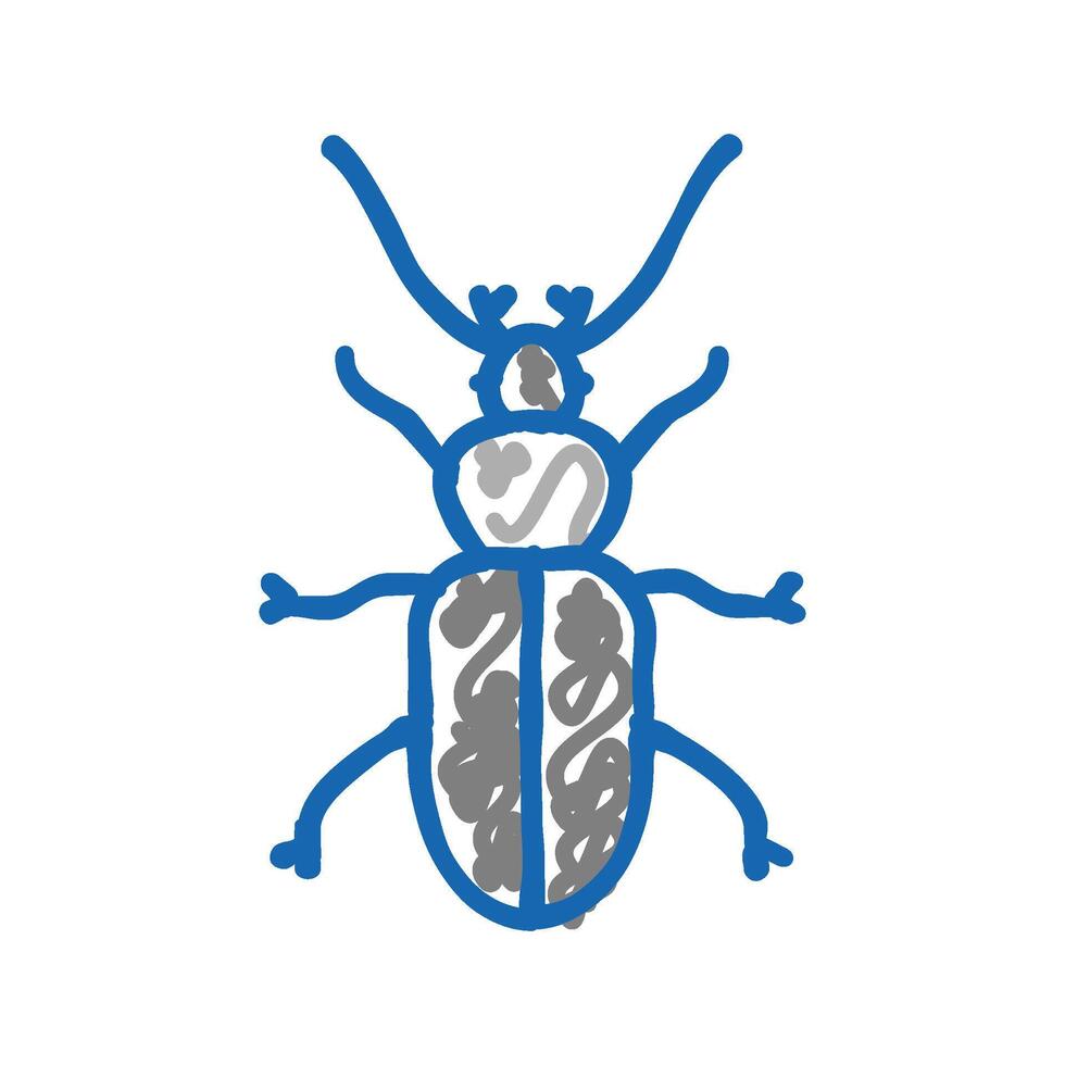 beetle insect icon doodle illustration vector