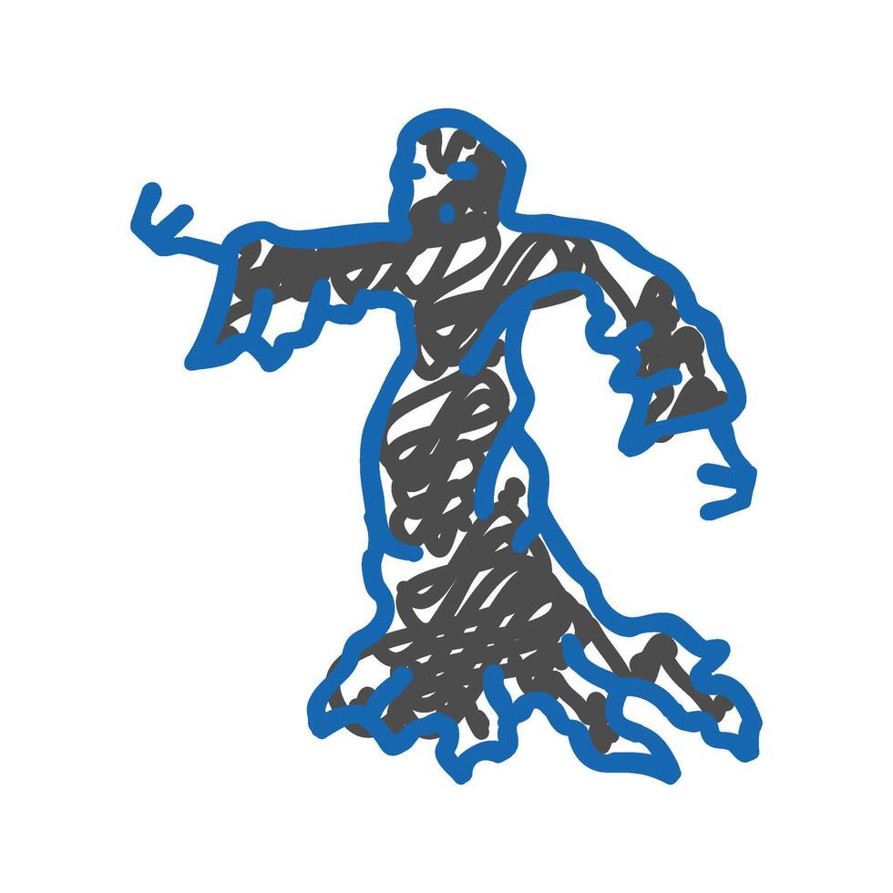 old ghost icon doodle illustration vector