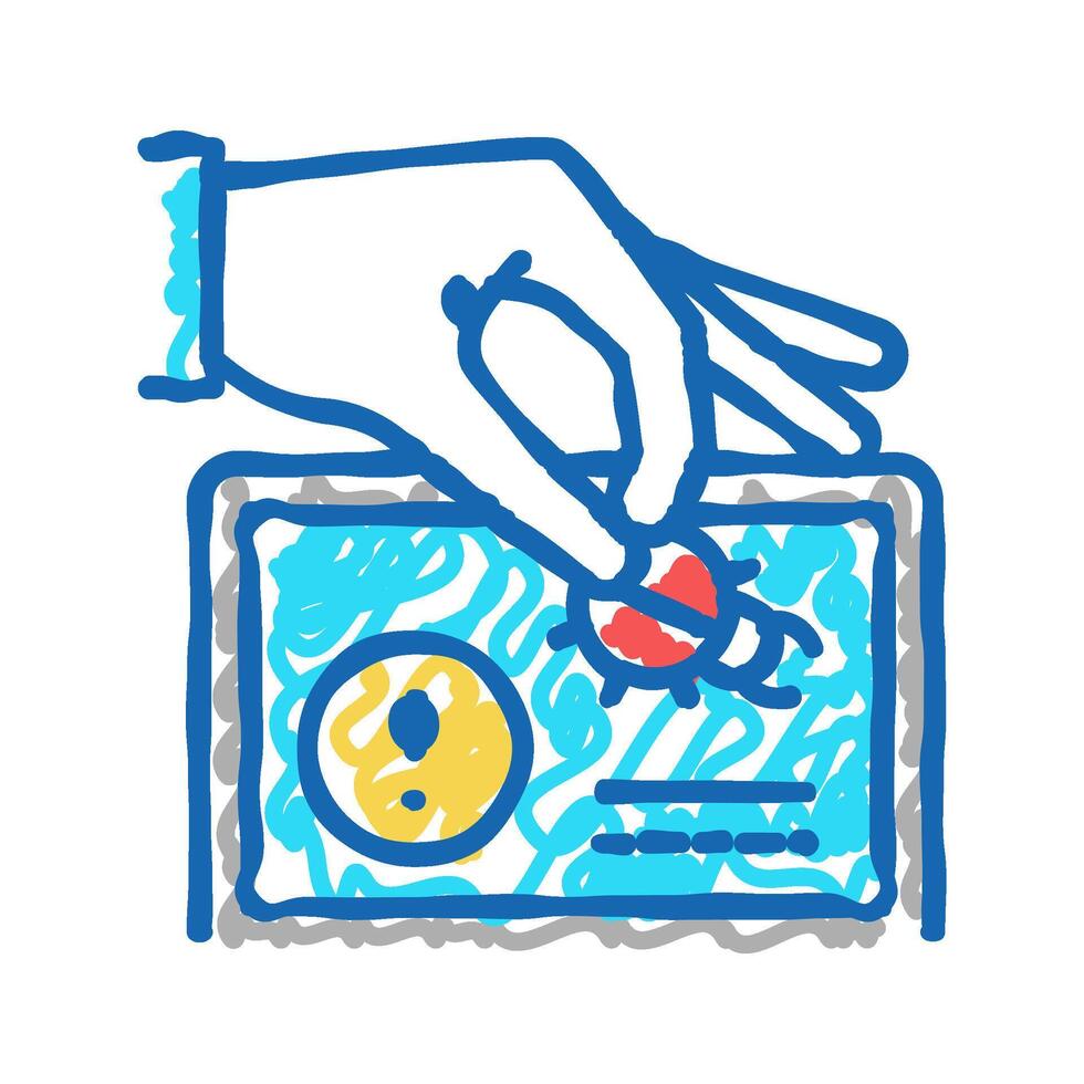 debug fixing icon doodle illustration vector