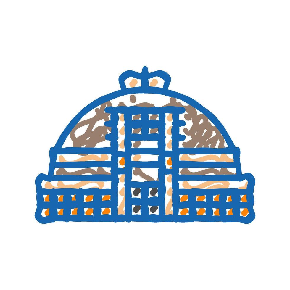 stupa monument buddhism icon doodle illustration vector