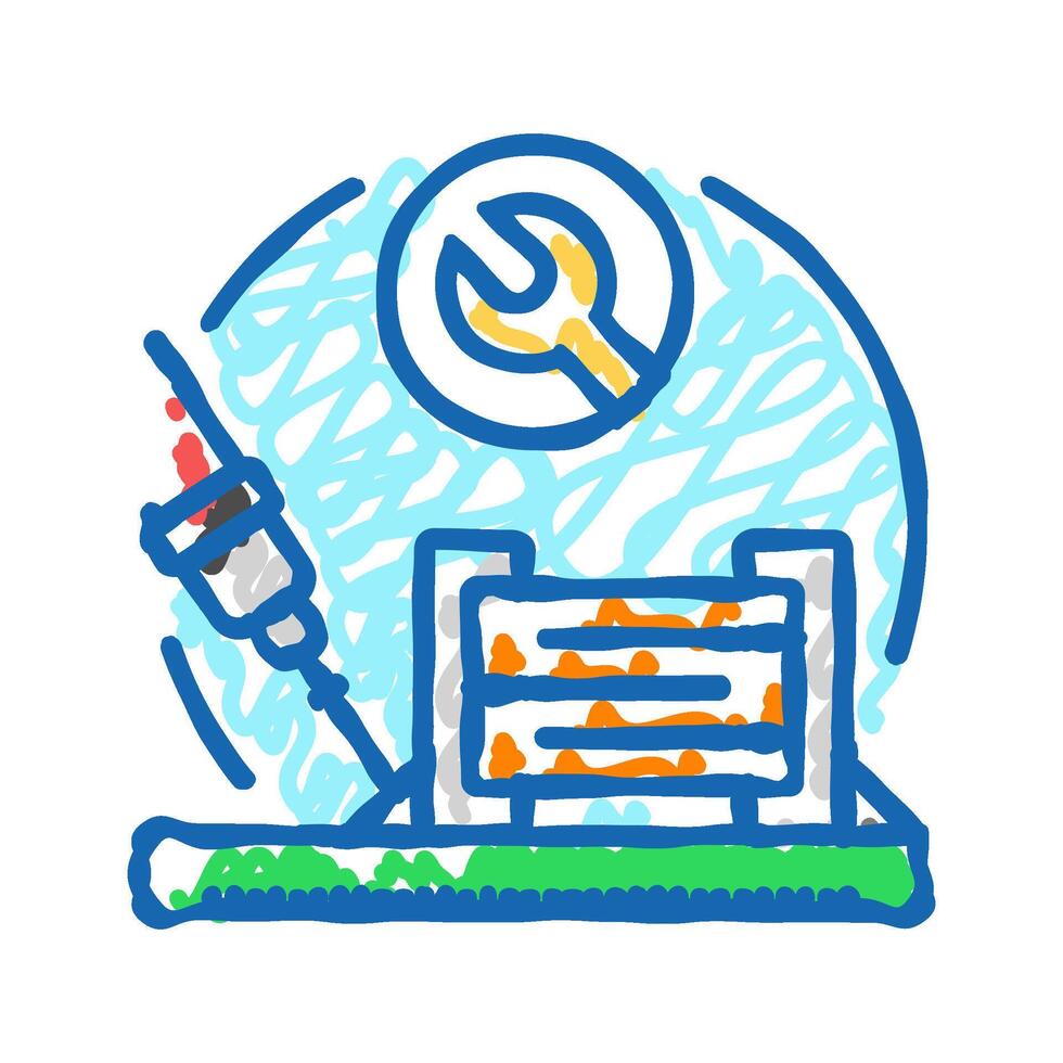 capacitor soldering electronics icon doodle illustration vector