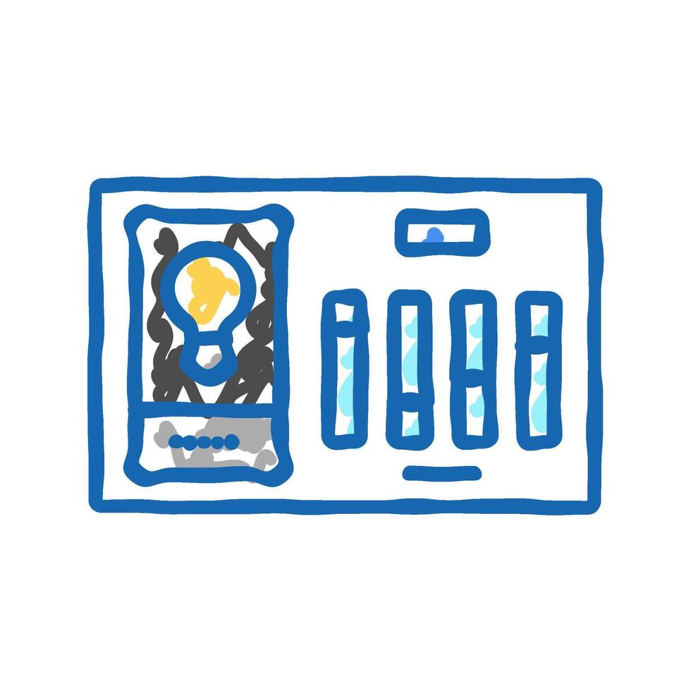 lighting controls efficient icon doodle illustration vector