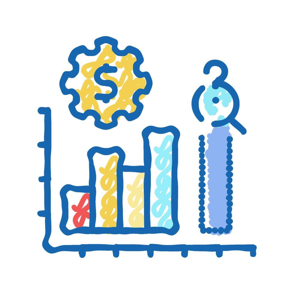 lead nurturing business process icon doodle illustration vector