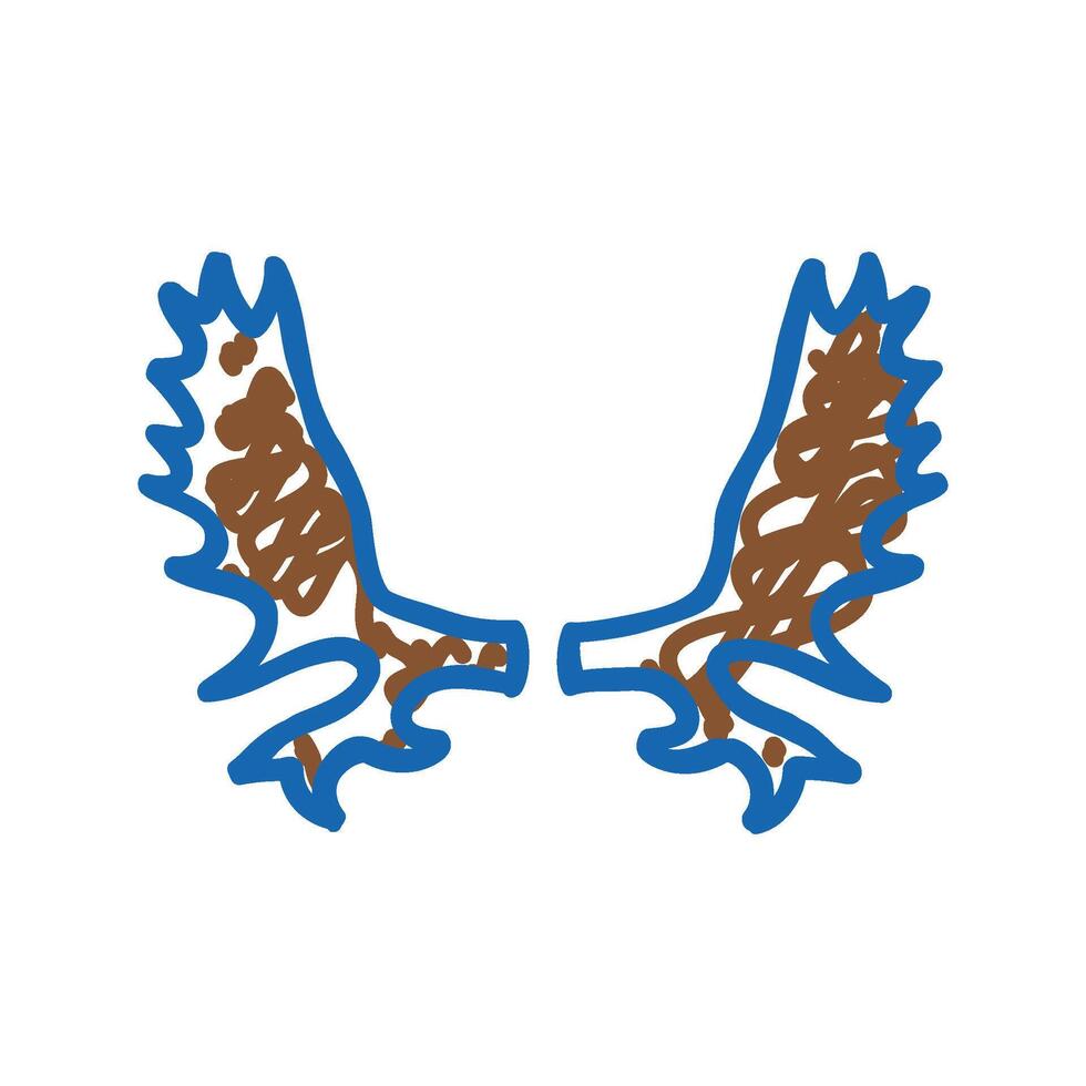 moose horn animal icon doodle illustration vector