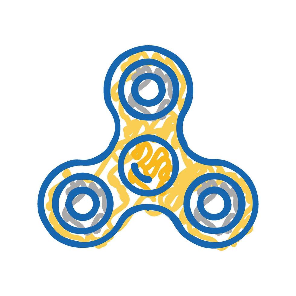 fidget spinner fidget toy icon doodle illustration vector