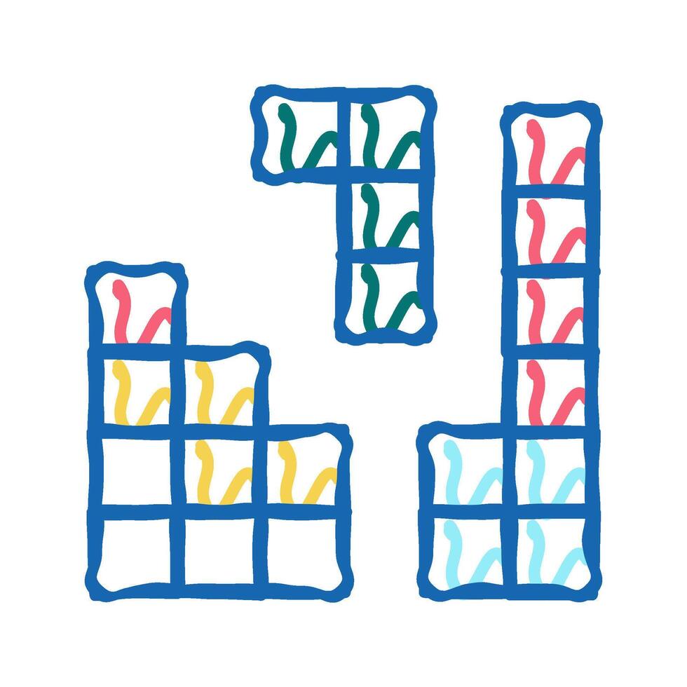 puzzle game icon doodle illustration vector
