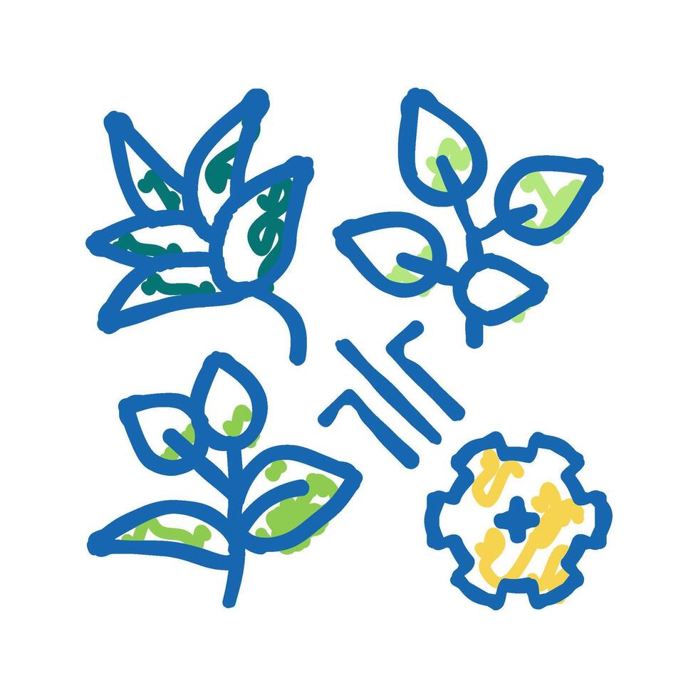 breeding varieties of tea icon doodle illustration vector