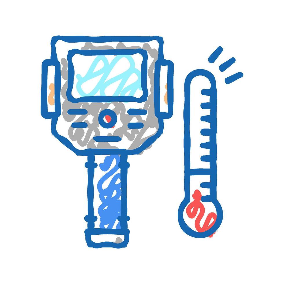 thermal imager icon doodle illustration vector