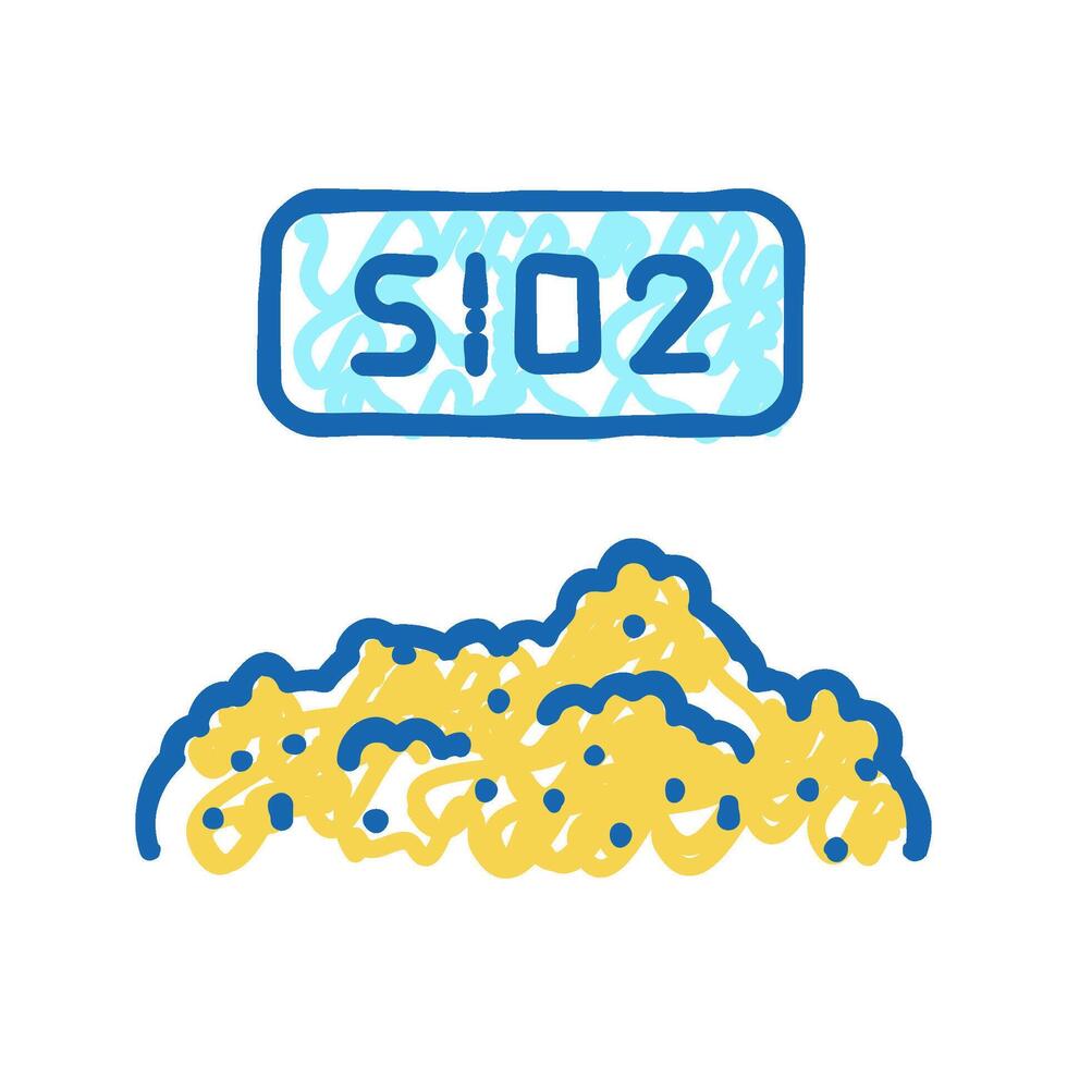 sio2 semiconductor manufacturing icon doodle illustration vector