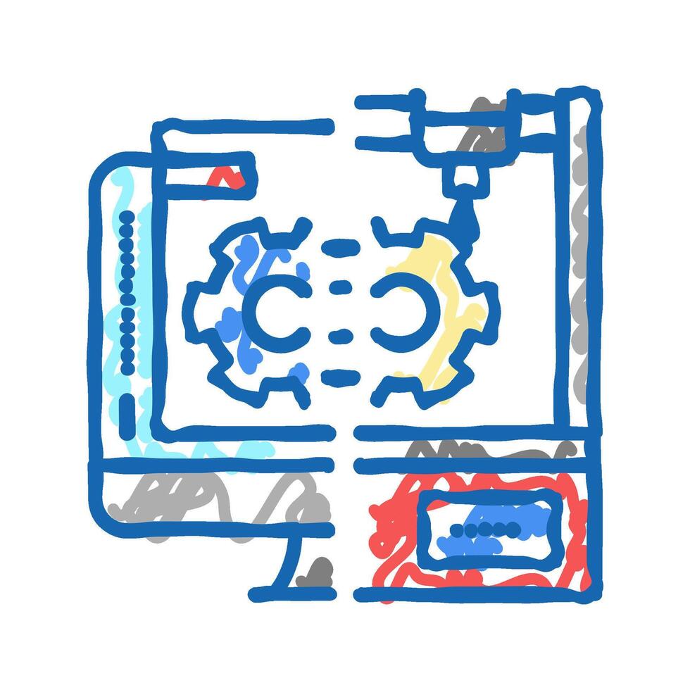 rapid prototyping icon doodle illustration vector
