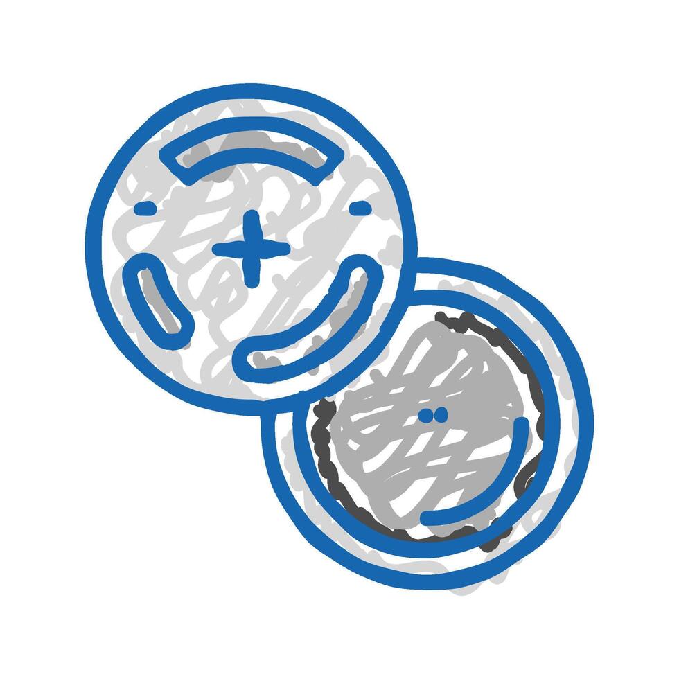 lr44 button battery icon doodle illustration vector