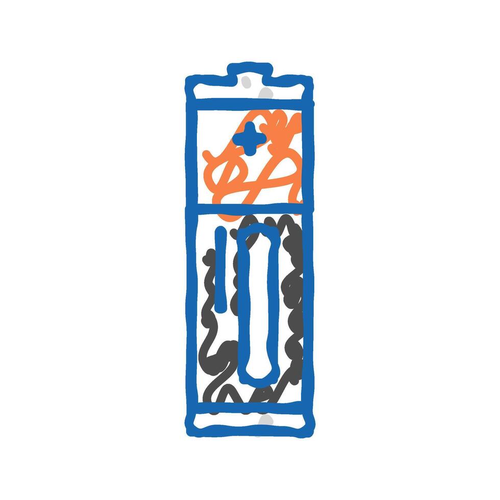 aaa battery power energy icon doodle illustration vector