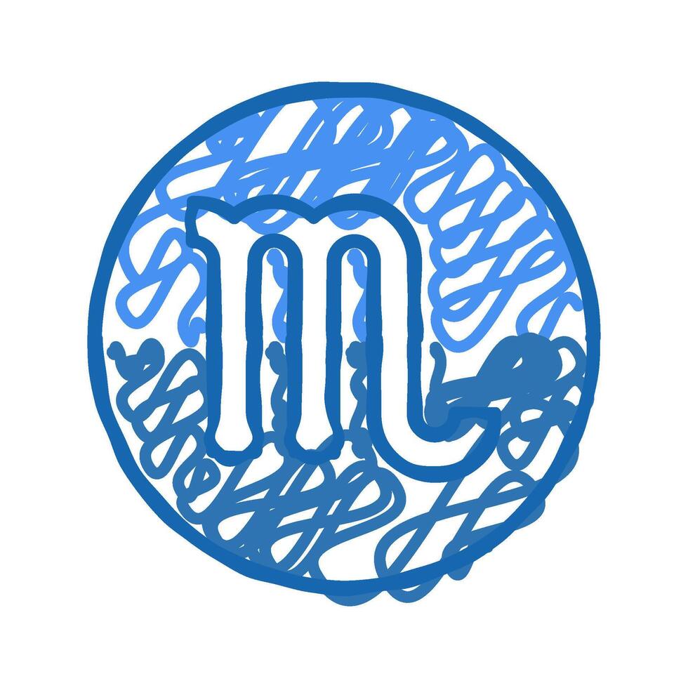 scorpio zodiac icon doodle illustration vector