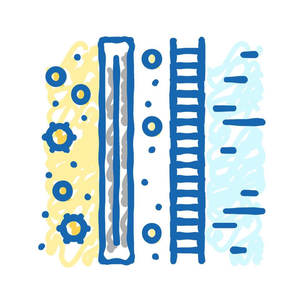 virus filtration icon doodle illustration vector