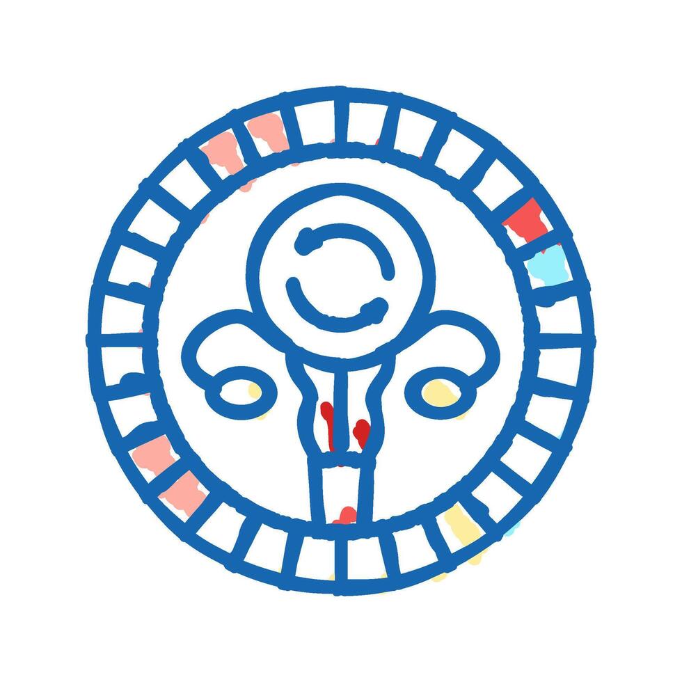 changes in menstrual cycle disease symptom icon doodle illustration vector