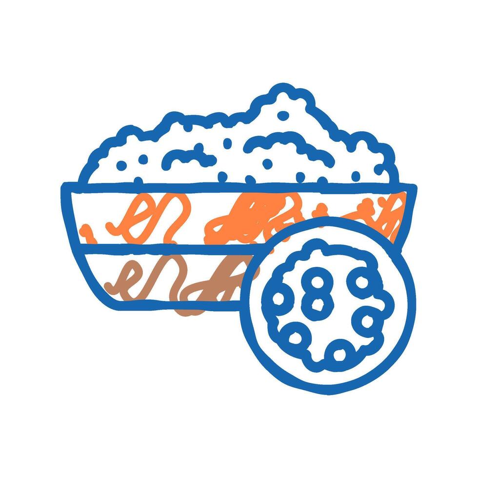 quinoa groat icon doodle illustration vector