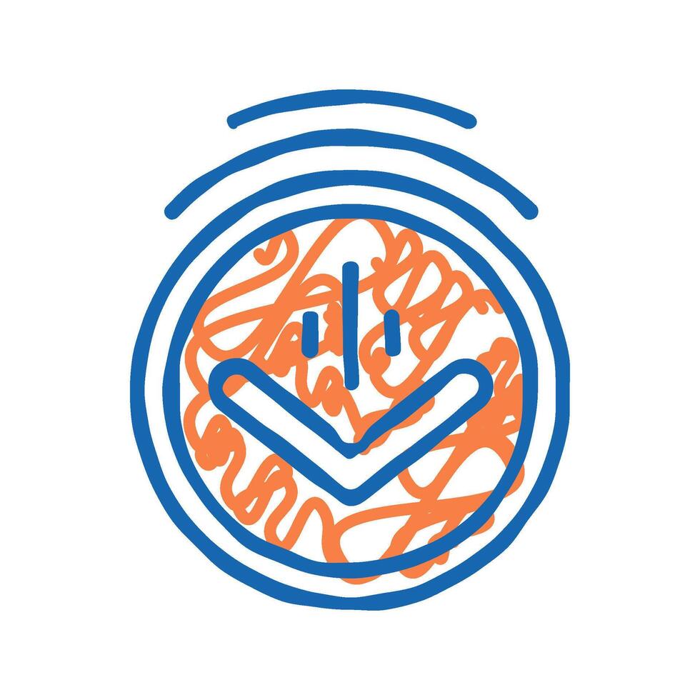 down scroll icon doodle illustration vector