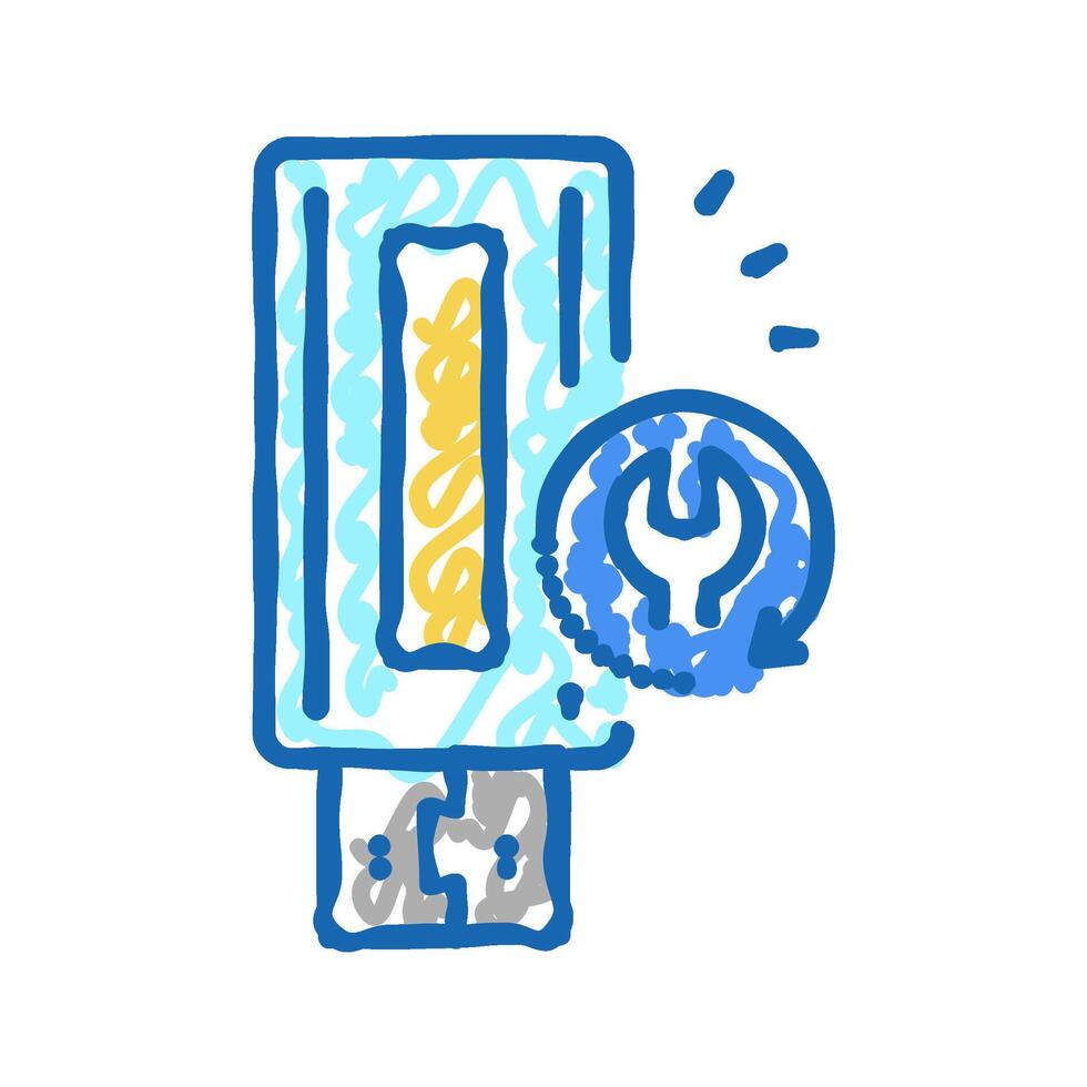 flash media data recovery icon doodle illustration vector