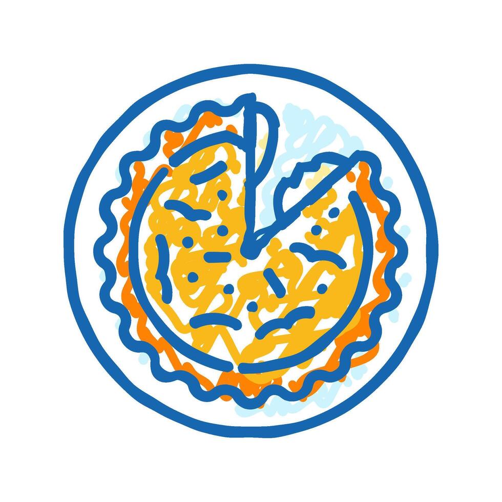 pot pie chicken food icon doodle illustration vector