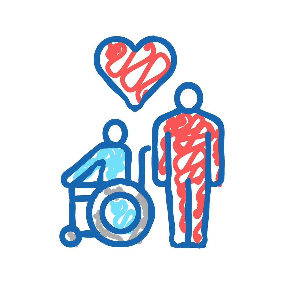 invalid assistance icon doodle illustration vector