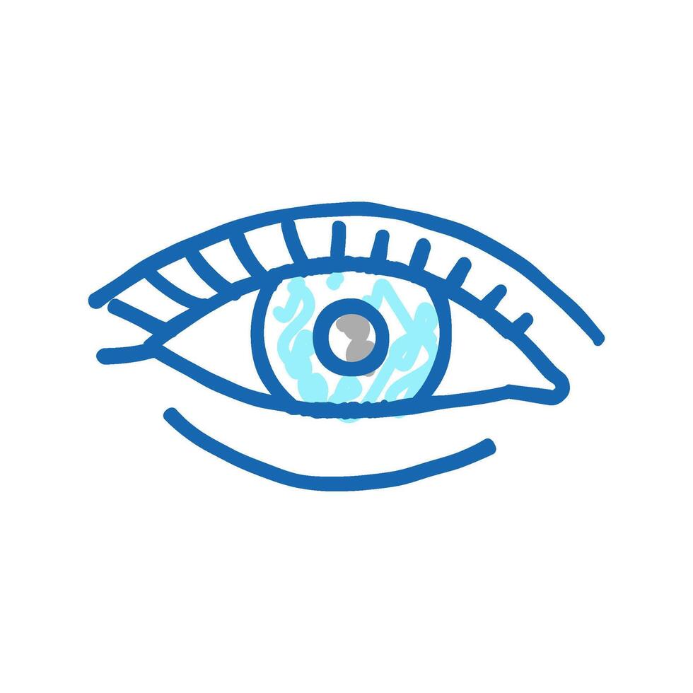 natural woman eyelashes icon doodle illustration vector