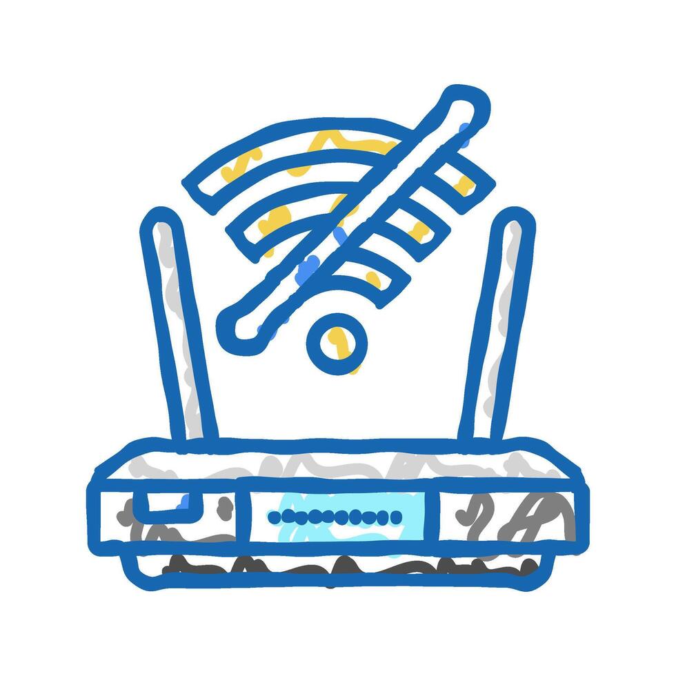 network troubles repair computer icon doodle illustration vector