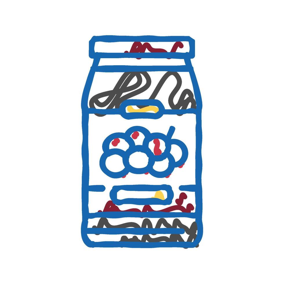jam grape icon doodle illustration vector