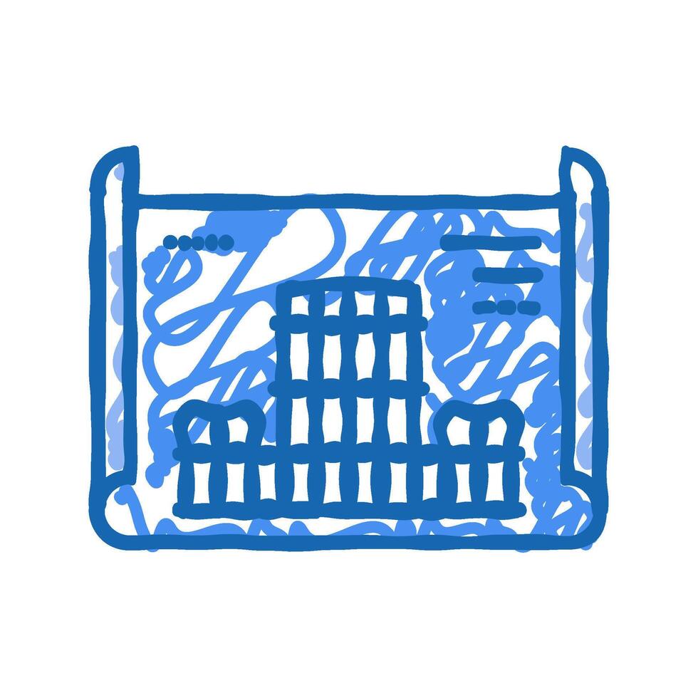 blueprint creation architectural drafter icon doodle illustration vector