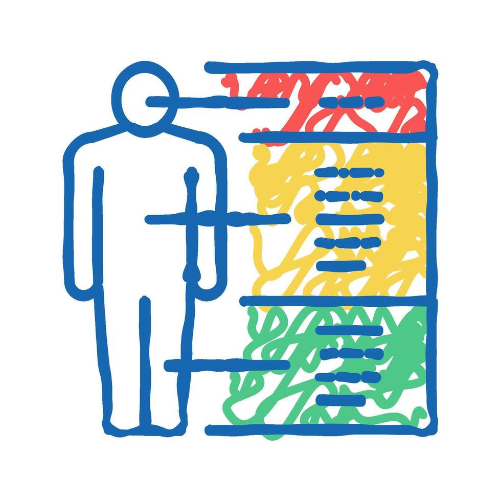 anatomical diagram icon doodle illustration vector