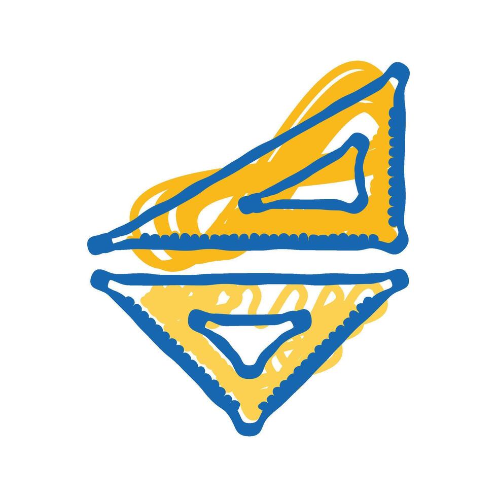 drafting triangle architectural drafter icon doodle illustration vector