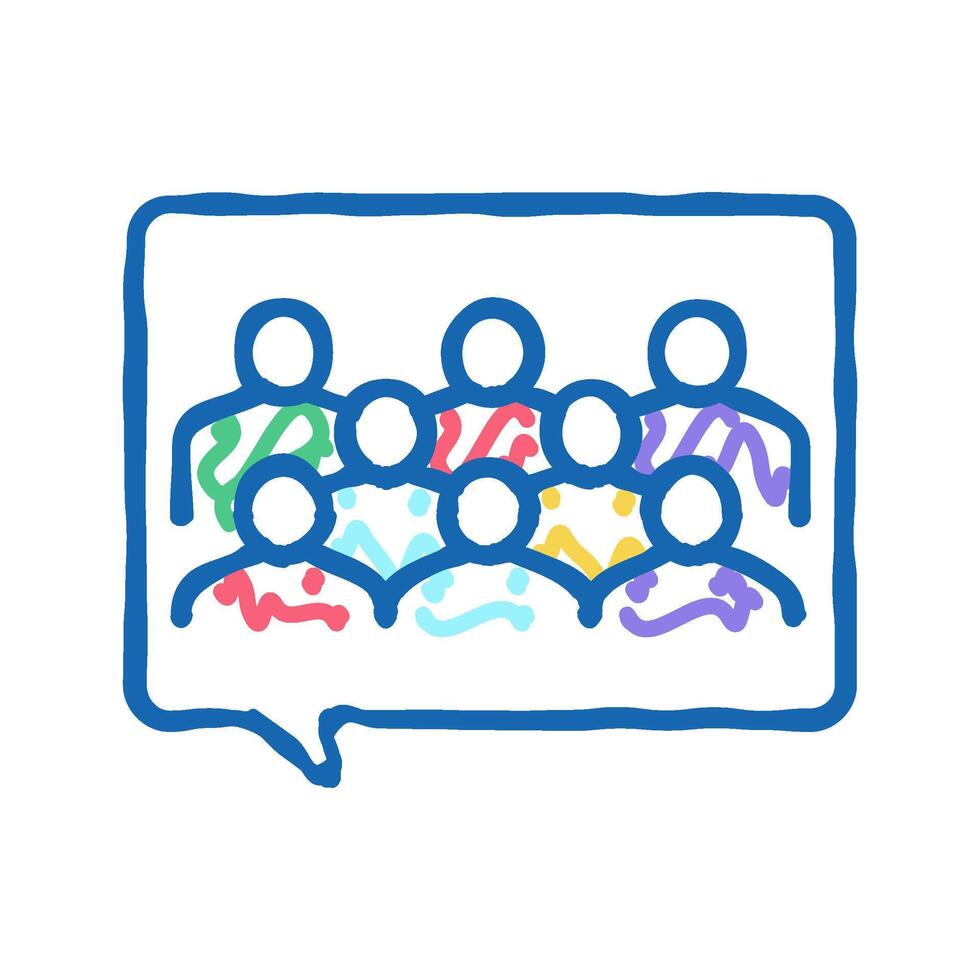 review of customer icon doodle illustration vector
