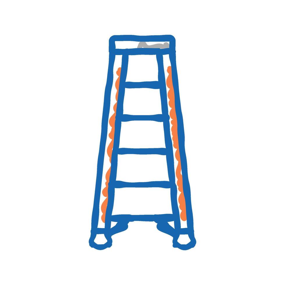 ladder tool repair icon doodle illustration vector