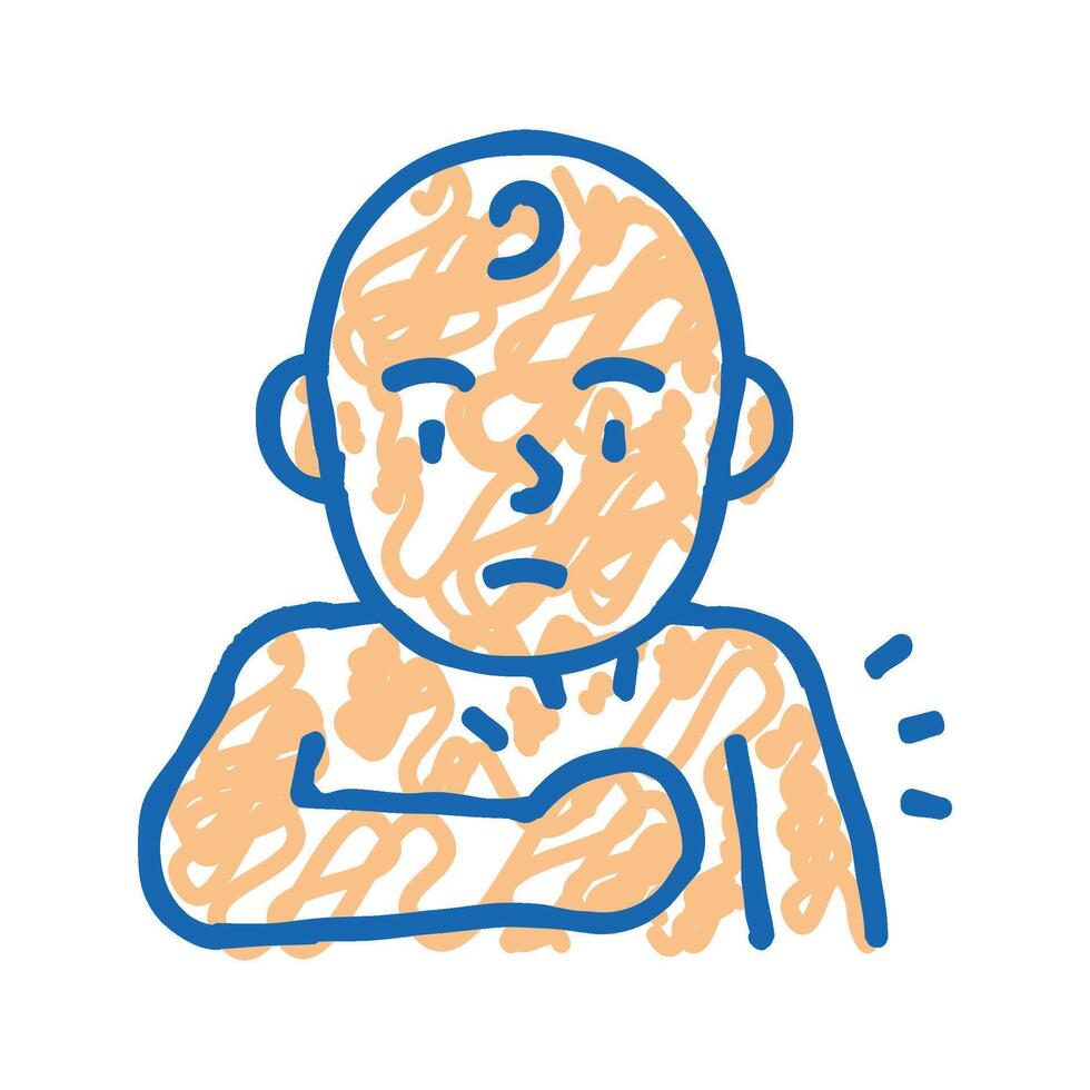 scratch reflex icon doodle illustration vector