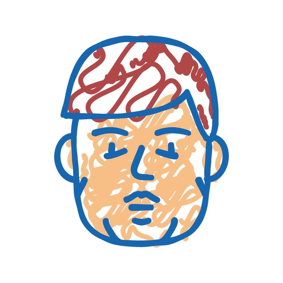 acromegaly endocrinology icon doodle illustration vector